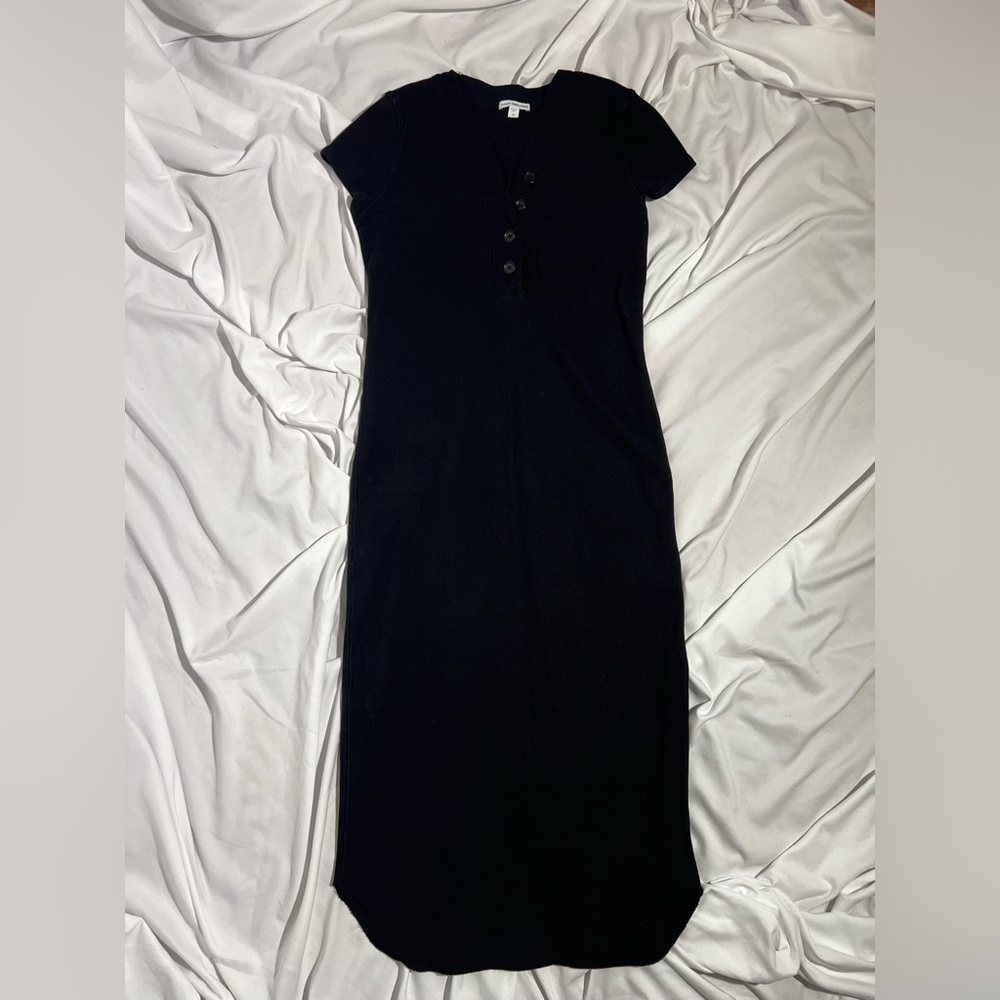James Perse Standard Rib Henley Dress | 4